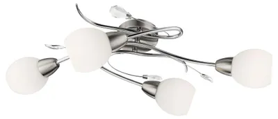 Produktbild von LED Deckenleuchte, Kristalle, chrom, Glas opal, L 70 cm