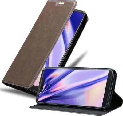 Produktbild von Cadorabo Hülle für WIKO VIEW 2 GO Schutz Hülle in Braun Handyhülle Etui Case Cover Magnetverschluss
