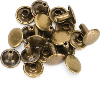 Produktbild von 200 Sets Doppelkappe Rivet Round Nageleisenjeans -Knopf -Lederschuhe Taschen 10 x 10 mmbronze