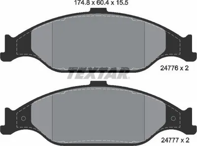 Produktbild von TEXTAR Bremsbeläge Satz Vorne für FORD USA MUSTANG Convertible (C) 2477601