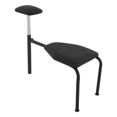 Image de Tabouret de pédicure réglable avec repose-pieds Noir pour spa salon de beauté studio de manucure