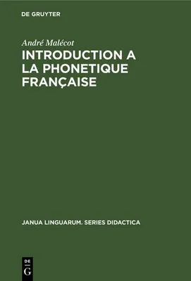 Produktbild von Introduction a la Phonetique Française