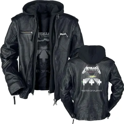 Produktbild von Metallica Lederjacke Herren Master Of Puppets schwarz 3XL
