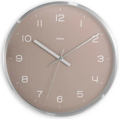 A close-up shot of a wall clock.