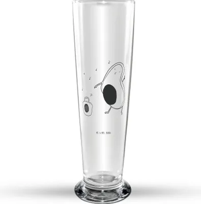 Produktbild von Mr. & Mrs. Panda Bierglas Avocado Tanzen - Transparent - Geschenk, Musik, Veggie, Glasbierglas, Glasbecher, Fröhlich, Bierbecher, Trinkglas, Party, Bier Glas, Singen