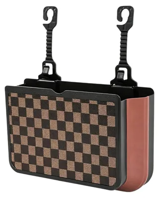 Produktbild von Mülleimer Auto Hängend Wasserdicht Faltbar Rücksitz Organizer Braun