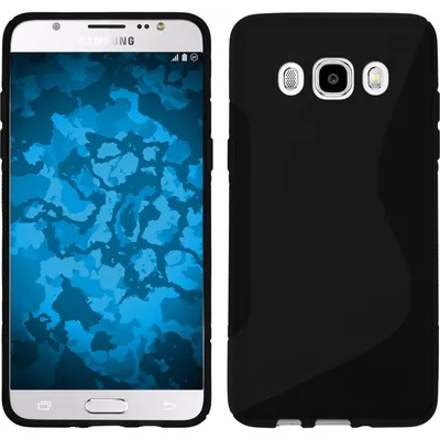 Produktbild von PhoneNatic Case kompatibel mit Samsung Galaxy J5 (2016) J510 - schwarz Silikon Hülle S-Style + 2 Schutzfolien