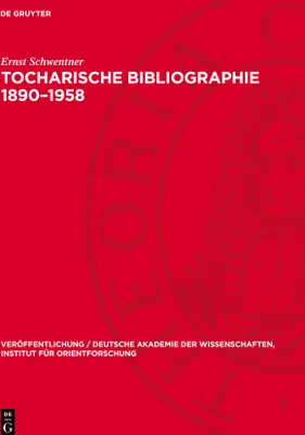 Produktbild von Tocharische Bibliographie 1890-1958