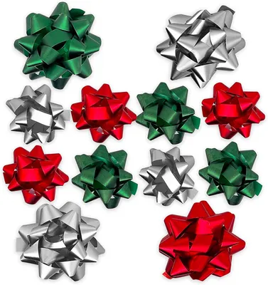 Productafbeelding van Set geschenkband en geschenkschleifen - glanzend en mat, 12 stuks