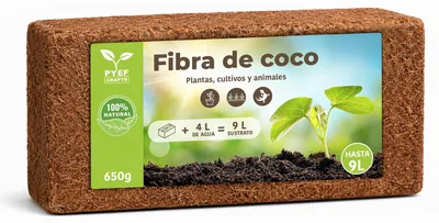 Zdjęcie produktu dla Płytki z włókna kokosowego, 650 g, 9 litrów, do pielęgnacji ogrodu