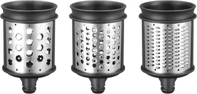 Produktbild von KitchenAid 5KSMEMVSC Raspel-Reibenpaket (3er Set) für 5KSMVSA