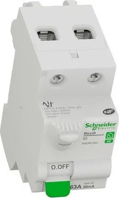 Produktbild von SCHNEIDER ELECTRIC Differenzialschalter, 30 mA 63 A Typ AC