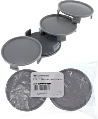 Produktbild von 4X 74,3mm Nabenkappen Felgen Deckel Radnaben Kappen Grau Gewölbt kompatibel mit Mercedes