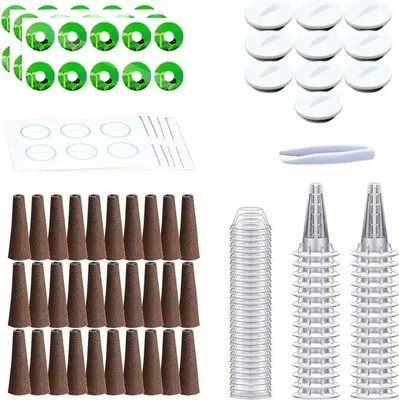 Produktbild von 161-teiliges Wachstumsschwamm-Set – Ersatz-Wachstumsschwämme – Hydrokultur-System – Indoor-Garten-Kit Hydrokultur-System