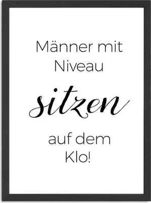 Produktbild von Poster Bilder Badezimmer Wand-Deko Bad WC lustige Sprüche Digitaldruck MoonWorks®