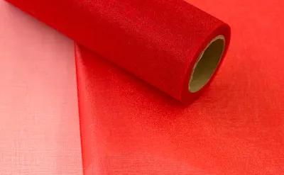 Produktbild von Organzaband 16cm SNOW, 9 Meter, Farbauswahl:rot 250