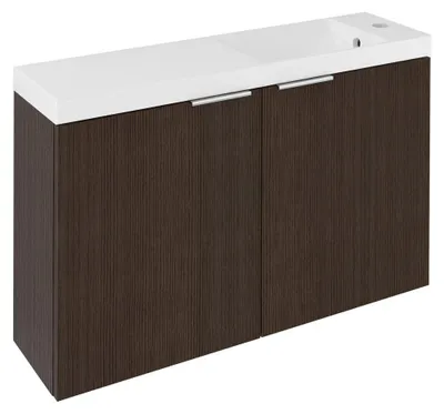 Productafbeelding van Sapho LATUS X onderkast met wastafel, 80x54,5x22 cm, grenenhout, rustieke stijl