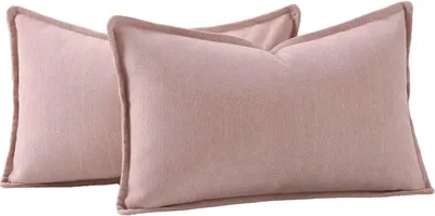 Obrázok produktu pre Obliečky na vankúše 40x60 cm, súprava 2 ks, ženilka, s strapcami, ružová, na gauč