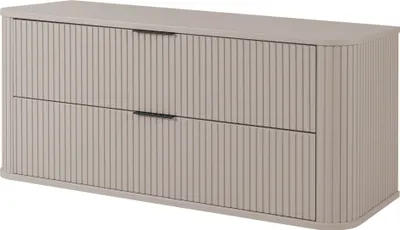 Obrázek produktu pro Koupelnová skříňka, kašmír, 41,5 x 120 x 51,7 cm, černé úchyty
