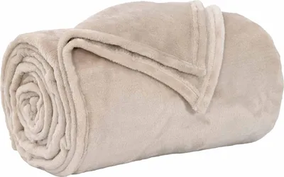 Zdjęcie produktu dla vidaXL Koc narzuta Beżowy 220 x 240 cm Polar