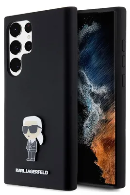 Image de Karl Lagerfeld Klhcs23Lsmhknpk S23 Ultra S918 Czarny/Black Silicone Ikonik Metal Pin
