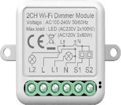Immagine prodotto di BOT Dimmer WiFi intelligente Tuya CH17 a due pulsanti