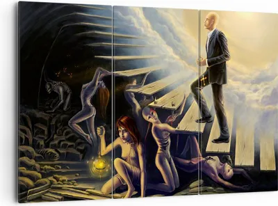 Produktbild von Bild auf Leinwand - Leinwandbild - Abstraktion schwarze Wolke Dunkelheit - 165x110cm - Wand Bild - Wanddeko - Leinwanddruck - Bilder - Kunstdruck - Leinwand bilder - Wandkunst - CE165x110-0502