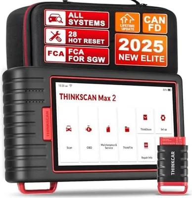 Produktbild von ThinkCar ThinkScan Max2 OBD2 Diagnose -Gerät Alle Fahrzeuge, Systemdiagnostik Bluetooth 28 Resets, Öl, DPF, Immo, e Software -Update, Wireles
