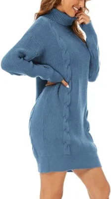 Elegantes Langarmkleid mit Stehkragen für Frauen - Ideal für Herbst und festliche Anlässe