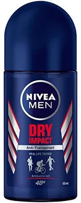 Image de Nivea for Men Déo Dry Impact Roll On 48h protection anti-transpirante 50ml pack de 3