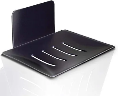 Produktbild von Famanu Seifenhalter selbstklebend - Edelstahl, ohne Bohren, schwarz
