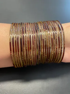 Image de Set de bracelets, diamètre 6 cm, marron