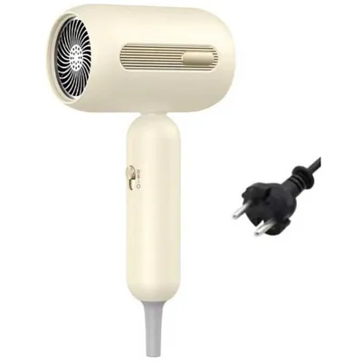 Obrázek produktu pro AIORBER Ionizační vysoušeč vlasů, modré negativní ionty, 1900 W, 3 nastavení teploty, efektivní vysoušení, pro domácnost a salón, béžový