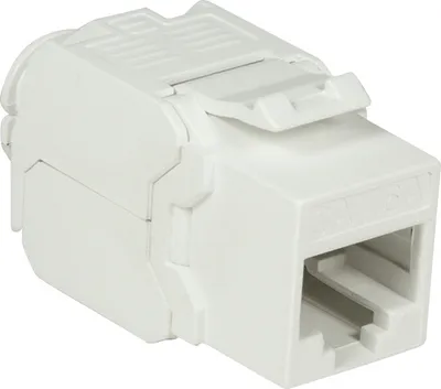 Produktbild von CAT6a UTP Keystone Netzwerkstecker - Toolless - Weiß