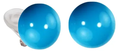 Productafbeelding van Reisclip met 16 mm turquoise kralen, verzilverd - 112321