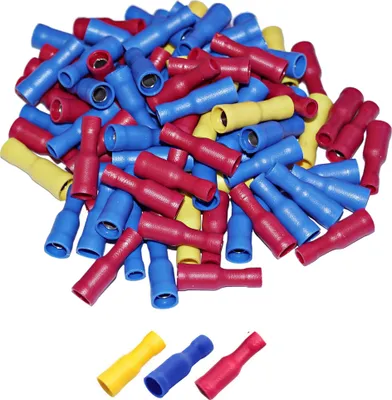 Produktbild von Rundsteckhülse isoliert weiblich Sortiment rot blau gelb 0,25-6,0 mm² Set 100 Stück