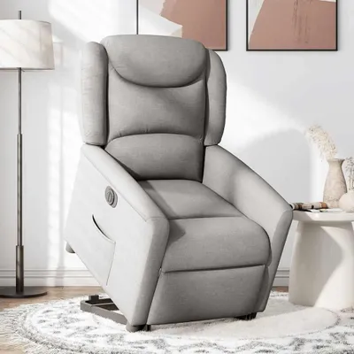 Produktbild von vidaXL Relaxsessel mit Aufstehhilfe Elektrisch Wolkengrau Stoff