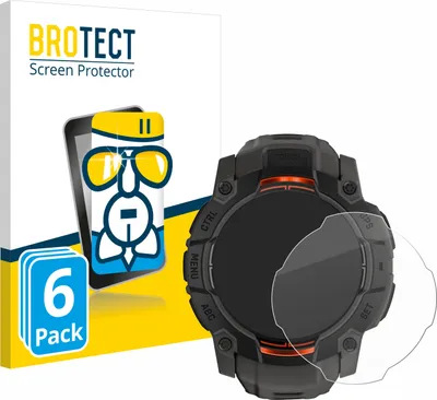 Produktbild von 6x BROTECT Schutzglas für Garmin Instinct 3 Solar (45 mm) Schutzfolie Panzer Folie Glas Display Schutz klar
