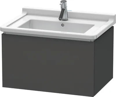 Produktbild von Waschtischunterbau L-CUBE 469x670x408mm graphit matt graphit matt