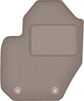 Produktbild von Fahrerfußmatte Velours beige passend für Volvo S60 II (2010-2018, Lang / lang) – mit Befestigungen – passgenau