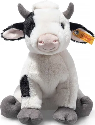 Zdjęcie produktu dla Steiff 067853 Miękka krowa Cuddly Friends Cobb, pluszowa, 24 cm, biała