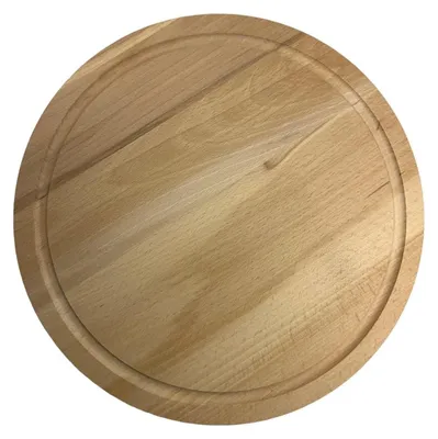 Obrázek produktu pro Kulatá krájecí prkénko z bukového dřeva – průměr 35 cm, vhodné do kuchyně a pro servírování