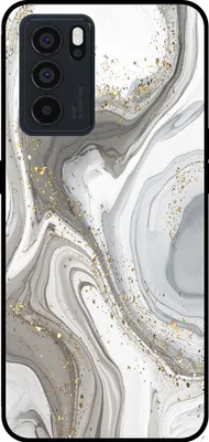 Produktbild von Smartphonica Telefon Fall geeignet für Oppo Reno6 Pro mit Marmor-Druck - TPU zurück Abdeckung Fall Marmor-Design - Silber
