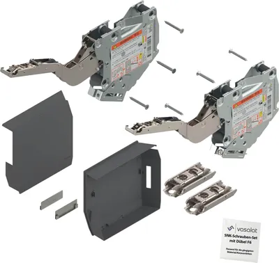 Produktbild von Blum Aventos HK-S Kraftspeicher 960-2215 tiefgrau Klappbeschlag m. Montageplatte