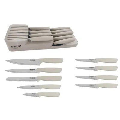 Produktbild von 10-tlg. Messerorganizer Serie Alythia Messerset Beige