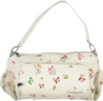 Produktbild von Weiße Fantasie Damen Tasche mit Tragegriffen und Kontrastdetails