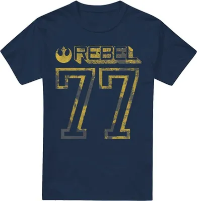 Produktbild von Star Wars - "Rebel 77" T-Shirt für Herren TV3544 (3XL) (Marineblau)