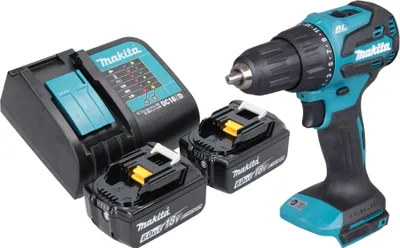 Image de Perceuse à percussion sans fil Makita DHP 490 SG 18 V 65 Nm Brushless + 2 batteries 6,0 Ah + chargeur