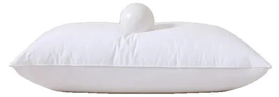 Imagen del producto de Almohada, 100% algodón, relleno de microfibra, 1 almohada blanca, 48x74 cm, 1100 g