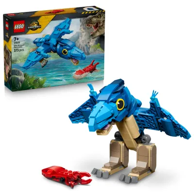 Produktbild von LEGO Jurassic World Baby-Dinosaurier: Pteranodon - Bauspielzeug - bewegliches Pteranodon und ein Tintenfisch - Zimmerdeko mit niedlichen Tieren für Kinder ab 7 Jahren - 77977